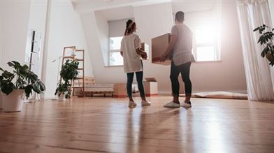 Couple moving house