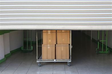 Storage boxes in container